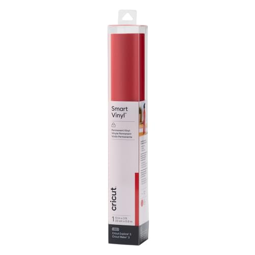 Cricut 2008633 Smart Vinyl Permanent | 1 Sheet | 33cm x 0.9m | Red, (3ft), 0.9m (3ft) von Cricut