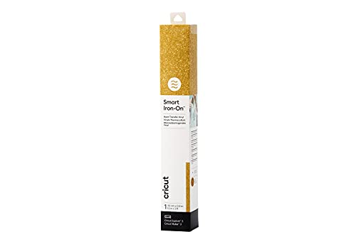Cricut Smart Iron-On Heat-Transfer Vinyl | 1 sheet | 33cm x 0.9m | Glitter Gold von Cricut
