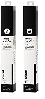 Cricut 2008682 Smart Iron-On Heat-Transfer Vinyl | 1 sheet | 33cm x Black, Polyvinyl Chlorid (PVC), 0.9m (3ft) (Packung mit 2) von Cricut