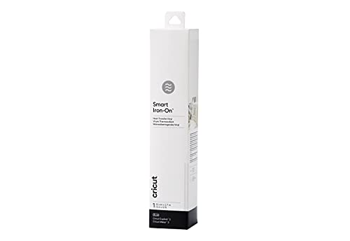 Cricut 2008696 Smart Iron-On Heat-Transfer Vinyl | 1 Sheet | 33cm x 2.7m | White, (9ft), 2.7m (9ft) von Cricut