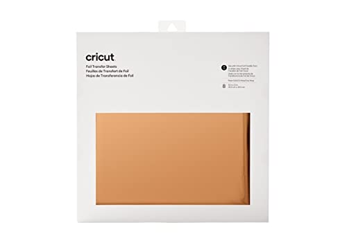 Cricut Transfer Folie | Roségold | 30,5 cm x 30,5 cm (12 "x 12") | 8 Blätter | Zur Verwendung mit allen Cricut -Schneidmaschinen. Benötigt Folientransferwerkzeug. von Cricut