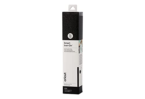 Cricut Smart Iron-On Heat-Transfer Vinyl | 1 sheet | 33cm x 2.7m | Glitter Black von Cricut