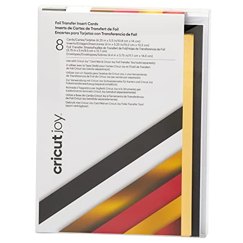 Cricut Joy Foil Transfer -Einsatzkarten | Royal Flush | 10,8 cm x 14 cm | 8-Pack | Zur Verwendung mit Cricut Joy Card Matte & Foil Transfer Tool von Cricut
