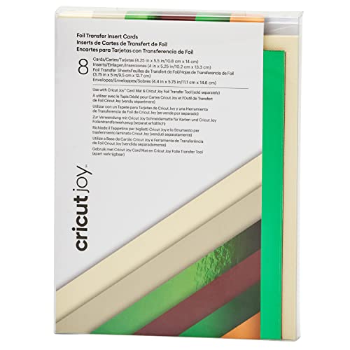 Cricut Joy Foil Transfer -Einsatzkarten | Cameron | 10,8 cm x 14 cm | 8-Pack | Zur Verwendung mit Cricut Joy Card Matte & Foil Transfer Tool Cricut Joy Foil Transfer -Einsatzkarten | Cameron | 10,8 cm x 14 cm | 8-Pack | Zur Verwendung mit Cricut Joy Card Matte & Foil Transfer Tool von Cricut