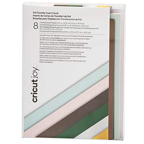 Cricut Joy Foil Transfer -Einsatzkarten | Wald | 11,4 cm x 15,9 cm | 8-Pack | Zur Verwendung mit Cricut Joy Card Matte & Foil Transfer Tool von Cricut