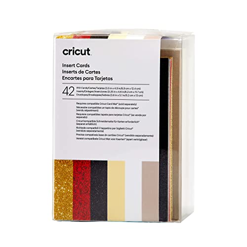 Cricut Insert Cards | Glitz & Glam | 8,9 cm x 12,4 cm (Cricut -Größe R10) | 42-Pack | Zur Verwendung mit Cricut Card Matte von Cricut