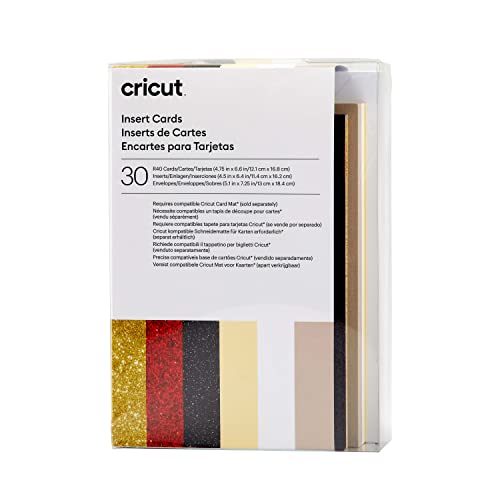 Cricut Insert Cards Glitz & Glam | 12,1 cm x 16,8 cm (Größe R40) | 30-Pack | Zur Verwendung Mit Card Matte Cricut Insert Cards Glitz & Glam | 12,1 cm x 16,8 cm (Größe R40) | 30-Pack | Zur Verwendung Mit Card Matte von Cricut