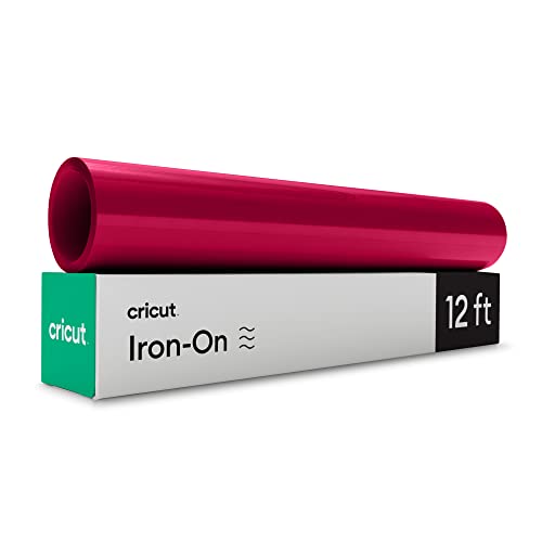 Cricut 2009545 Iron On Folie Plotterfolie Textil | Rot | 3.6m (12ft) | Wärmeübertragungs-Vinylrolle (HTV) Maschinen kompatibel, Red von Cricut