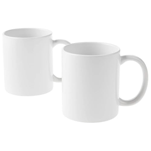 Cricut 2007821 Tassen, 2 x Sublimationsbecher mit Tinte, Weiß, Blanko, 355 ml von Cricut