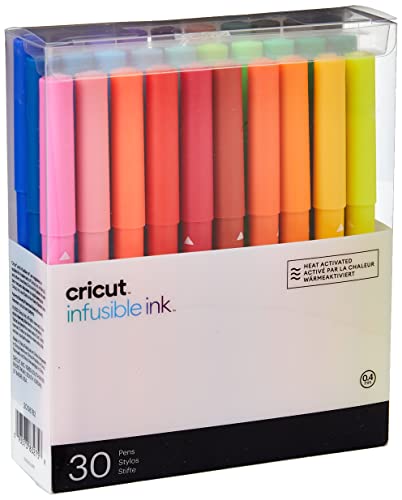 Cricut Infusible Tintenstift Set | Ultimativ | Feiner Punkt | 30-Pack | Zur Verwendung mit infusiblen Tintenkompatiblen und Cricut Easypress oder Cricut Autopress von Cricut