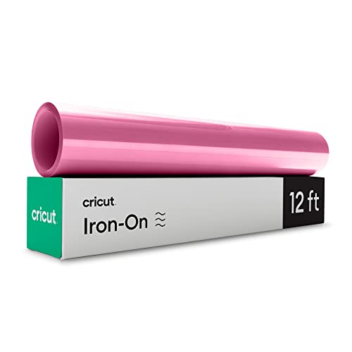 Cricut Iron On Folie Plotterfolie Textil | Pink | 3.6m (12ft) | Wärmeübertragungs-Vinylrolle (HTV) Maschinen kompatibel von Cricut
