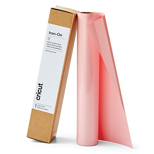 Cricut Iron On Folie Plotterfolie Textil | Zartes Rosa | 3.6m (12ft) | Wärmeübertragungs-Vinylrolle (HTV) | Mit allen Cricut Maschinen kompatibel von Cricut