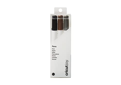 Cricut Joy™ Stifte mit feiner Spitze 0,4, schwarz/braun/grau (3 Stück) von Cricut