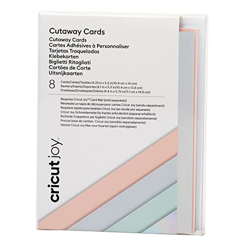 Cricut Joy Cutaway -Karten | Pastell | 10,8 cm x 14 cm (4,25 "x 5,5") | 8-Pack | Zur Verwendung mit Cricut Freude von Cricut
