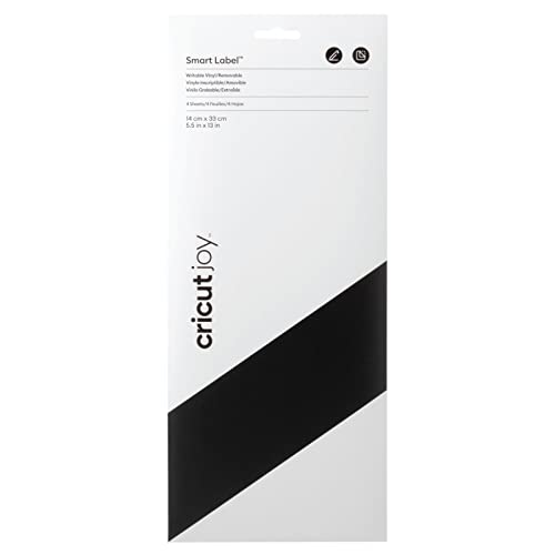 Cricut Joy Smart Label Beschreibbares Vinyl Abnehmbar | 33 cm | 4 x Selbstklebende Vinylbögen | Für die Verwendung mit Cricut Joy, Schwarz, 2010002 Cricut Joy Smart Label Beschreibbares Vinyl Abnehmbar | 33 cm | 4 x Selbstklebende Vinylbögen | Für die Verwendung mit Cricut Joy, Schwarz, 2010002 von Cricut