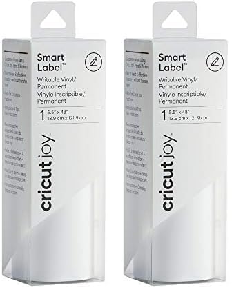 Cricut Joy Smart Label beschreibbares Vinyl, White (Packung mit 2) von Cricut