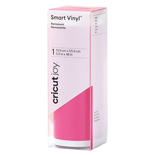 Cricut Joy Smart Vinyl Permanent | Party Pink (matt) | 1, 2 m | selbstklebende Vinylrolle | für die Verwendung mit, 2009841, 1.2m (4ft) von Cricut