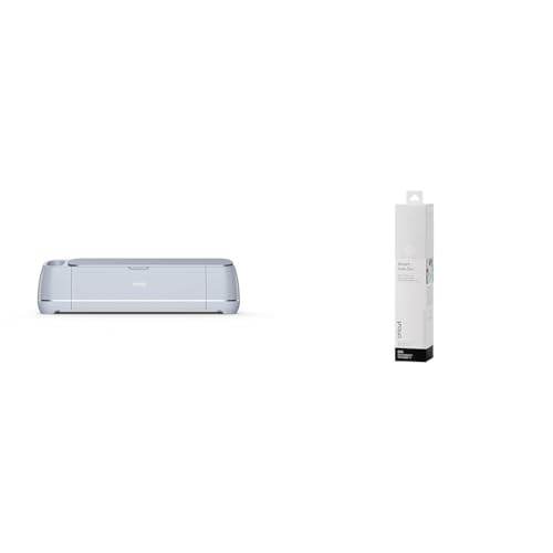 Cricut Maker 3 & 2009062 Folie Glitzereffekt, Weiß Smart Iron-On Heat-Transfer Vinyl | 1 sheet | 33cm x Glitter White, PVC, 2.7m (9ft) von Cricut