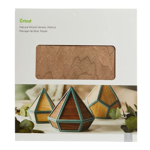 Cricut Natural Holzfurnier | Walnuss | 30,5 cm x 30,5 cm (12 "x 12") | 2-Pack | Für Cricut Explore und Maker -Maschinen. Benötigt Deep-Point-Klinge. von Cricut