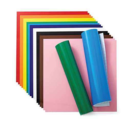 Cricut Permanent Vinyl | Rainbow | 30.5cm x 30.5cm (12" x 12") | 20 x Self Adhesive Vinyl Sheets | For use with all Cricut Cutting Machines von Cricut
