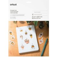Cricut bedruckbare Aufkleberfolie für Schneideplotter 21 cm x 29.7 cm transparent von Cricut
