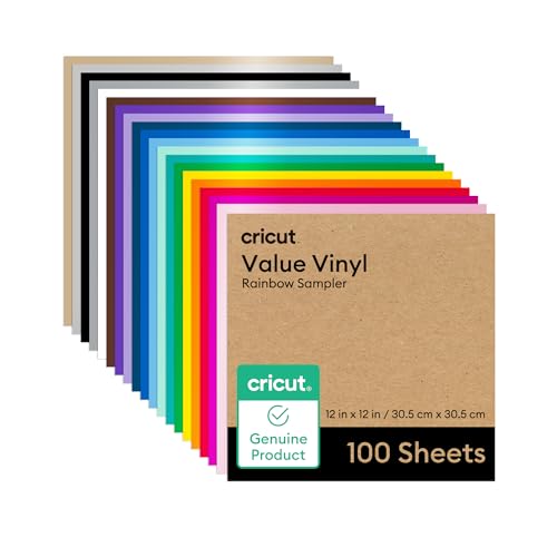 Cricut Permanent Vinyl | 100er Paket | 30.5cm x 30.5cm (12" x 12") | Klebevinyl-Blätter | Für alle Cricut Schneidemaschinen geeignet Cricut Permanent Vinyl | 100er Paket | 30.5cm x 30.5cm (12" x 12") | Klebevinyl-Blätter | Für alle Cricut Schneidemaschinen geeignet von Cricut