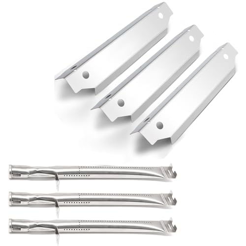 Criditpid Grill Ersatzteile für Dyna-Glo 3-Brenner DGC310CNP-D, DGC310RNP-D, DGC310BNP-D Modelle.Edelstahl Grill Heizplatte Schilde & Brennerrohre für Dyna-Glo DGC310CNP von Criditpid