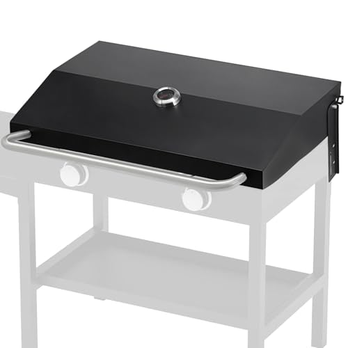 Criditpid Hard Cover Hood for Blackstone 71.1 cm Griddle Lid with Rear Grease System, Blackstone Hood 28 Inch Hard Top Lid with Handle, Black von Criditpid