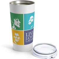 20Oz Edelstahl Last Podcast On The Left Tumbler, Henry, Ben & Marcus "Live Love Laugh' | Dreifach L Lpotl Lpotl Drink Geschenk von CriminalPodPrints