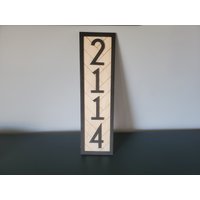 Individuelles Hausnummerschild - Harringbone von CrimsonFoxStudio