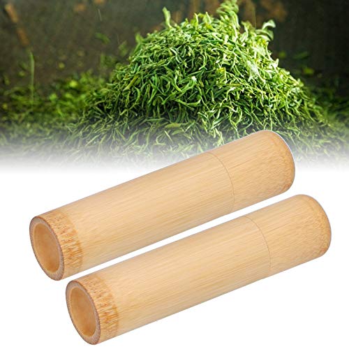 Bambus-Teedosen, natürlich, umweltfreundlich, 2 Stück, Aufbewahrungsröhren aus natürlichem Bambus, Teebox, freundliche Gewürze für Kaffeebohnen von Crisis