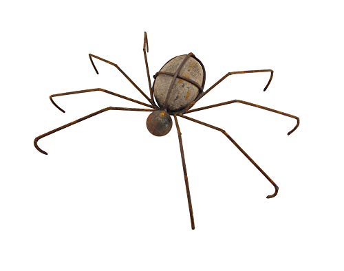 Crispe Edelrost Deko Spinne zum Aufhängen oder Hinstellen - ganzjährige Dekoration - Nicht nur an Halloween – Breite 38 cm von Crispe