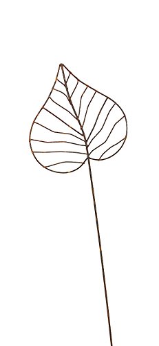 Crispe home & garden Gartenstecker Edelrost - Herzblatt klein | Rankhilfe Gartendeko Höhe 92 cm von Crispe home & garden