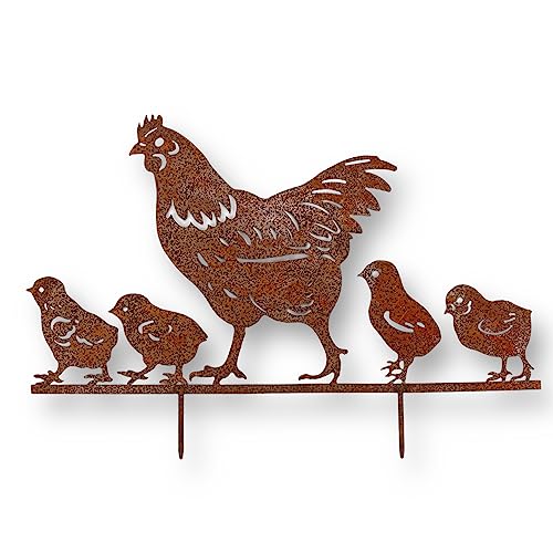 Crispe home & garden Gartenstecker Edelrost - Hühner Familie - Höhe 58 cm Crispe home & garden Gartenstecker Edelrost - Hühner Familie - Höhe 58 cm von Crispe home & garden