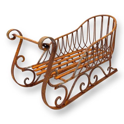 Crispe home & garden Rost Schlitten - Winter Weihnachten Advent Dekoration - Klein 35 cm von Crispe home & garden