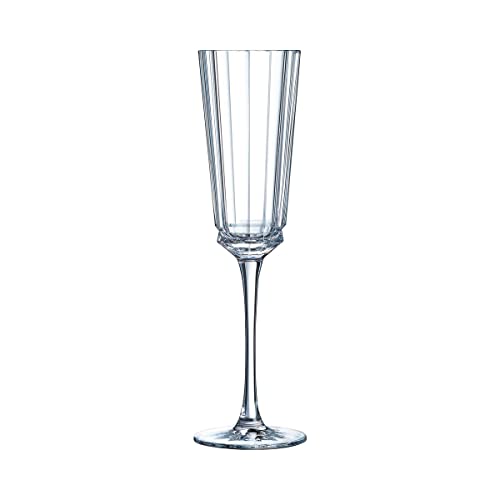 Cristal d'Arques - Kollektion Macassar - Flöte 17cl, glänzend und sehr widerstandsfähig, 6 Stück - verstärkte Verpackung, für den Online-Verkauf geeignet von Cristal d'Arques