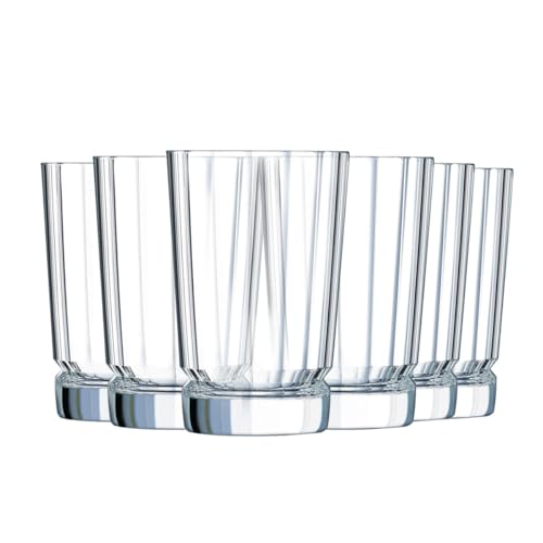 Cristal d'Arques - Kollektion Macassar - Gläser hohe Form 36cl, glänzend, und sehr widerstandsfähig, 6 Stück - verstärkte Verpackung, für den Online-Verkauf geeignet. von Cristal d'Arques