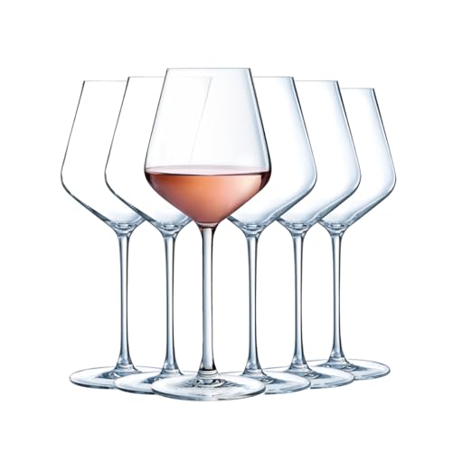 Cristal d'Arques - Kollektion Ultime - Weinglas 28 cl, glänzend, und sehr widerstandsfähig, 6 Stück - verstärkte Verpackung, für den Online-Verkauf geeignet von Cristal d'Arques