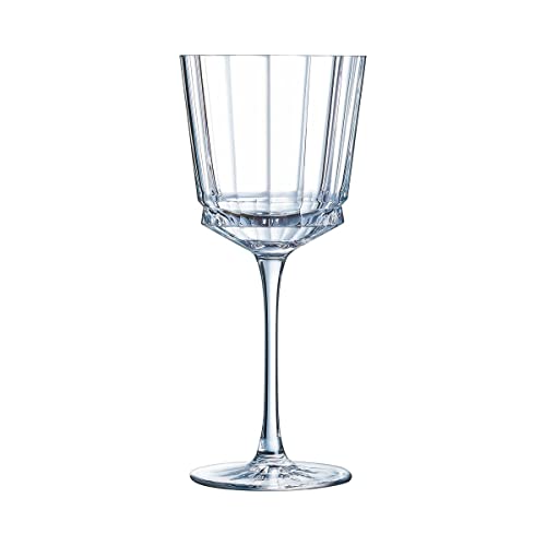 CRISTAL D'ARQUES - Macassar Collection - 6 Kwarx-Stielgläser 35cl - Brillanz und vollständige Transparenz - Haute Couture Art Deco Inspiration - Überlegene Stärke - Bleifrei von Cristal d'Arques