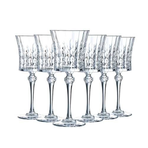 Cristal d'Arques Lady Diamond - Weinglas 19cl - 6 Stück - aus Krysta Kristallglas - Design anspruchsvolle - Glanz, Transparenz und hohe Widerstandsfähigkeit von Cristal d'Arques