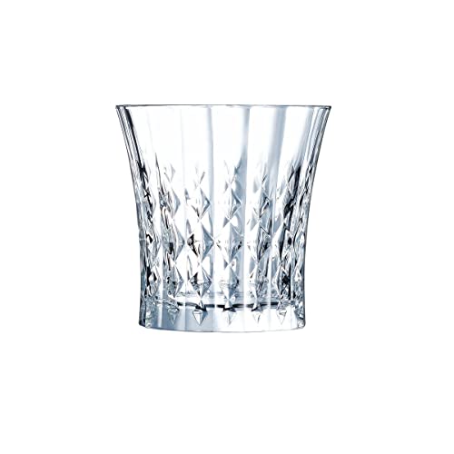 Cristal d'Arques Paris, Kollektion Lady Diamond Becher 45cl, glänzend, transparent und hochresistent, in Frankreich hergestellt, durchsichtig, 6 Stück von Cristal d'Arques