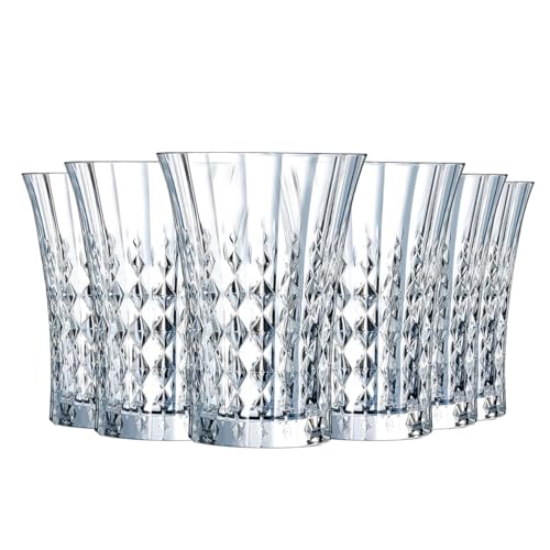 Cristal d'Arques Paris – Lady Diamond – 6 Wassergläser 360 ml – Glanz, Transparenz und hohe Widerstandsfähigkeit – verstärkte Verpackung, geeignet für den Online-Verkauf von Cristal d'Arques