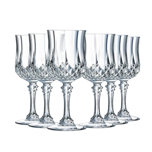 Cristal d'Arques Paris Longchamp - Weinglas 170ml - 6 Stück - aus Kwarx - verstärkte Verpackung - Glanz, Transparenz und hohe Widerstandsfähigkeit von Cristal d'Arques