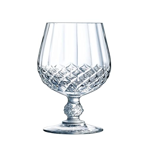 Cristal d'Arques Paris Longchamp Kollektion – 6 Cognacgläser 320 ml in Kwarx, widerstandsfähigkeit, Iconische Formen – verstärkte Verpackung, geeignet für den Online-Verkauf von Cristal d'Arques