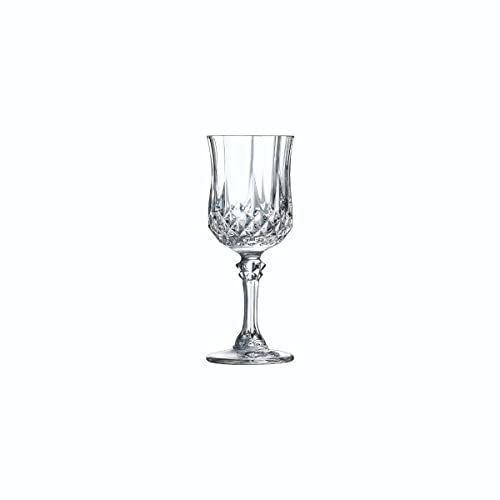 Cristal d'Arques Paris Longfeld-Schnapsgläser, 6 cl, aus Kwarx, glänzend, transparent und hohe Widerstandsfähigkeit, Iconische Zierleisten, 6 Stück (1er Pack) von Cristal d'Arques