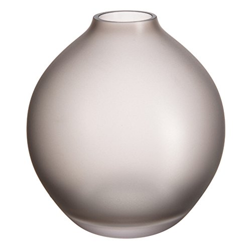 Glas Böhmens Tao Smoke-matt Vase, Glas, Grey Smoke, 14 x 14 x 16 cm von Cristal de Bohemia