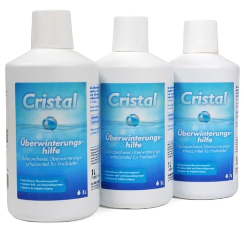 CRISTAL Pool Wintermittel 3 Liter – Hochwirksames Überwinterungsmittel für 60 m³ – Einfache Winterpflege ohne Ablassen Algen- und Kalkschutz von Cristal