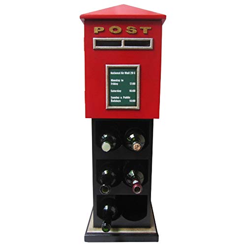 Retro Vintage Weinregal/Schrank "Englisch Letterbox Postal" - rot/schwarz Retro Vintage Weinregal/Schrank "Englisch Letterbox Postal" - rot/schwarz von CristalRay PREMIUM