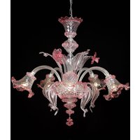 Ca'venier 5 Lichter Kristall Und Farbe von CristalleriaMurano