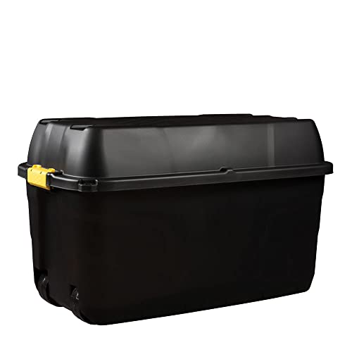 Cristalray Strata Heavy Duty Aufbewahrungsbox mit Rädern – 175 Liter, 94x52x56cm – schwarz von Cristalray